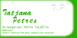 tatjana petres business card